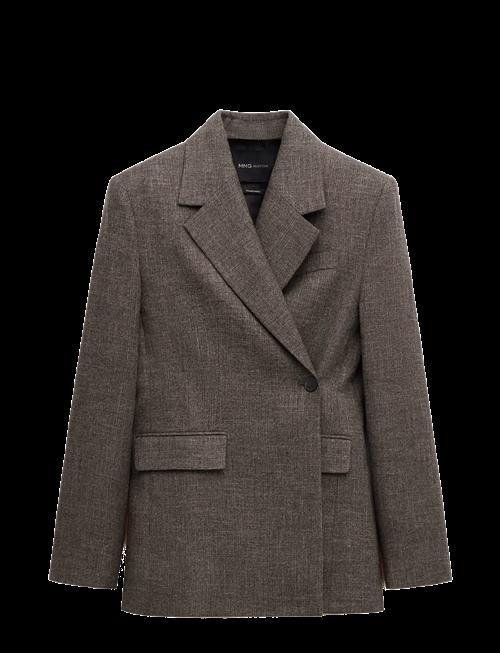 Mango | Herringbone Double-Breasted Suit Blazer | XS