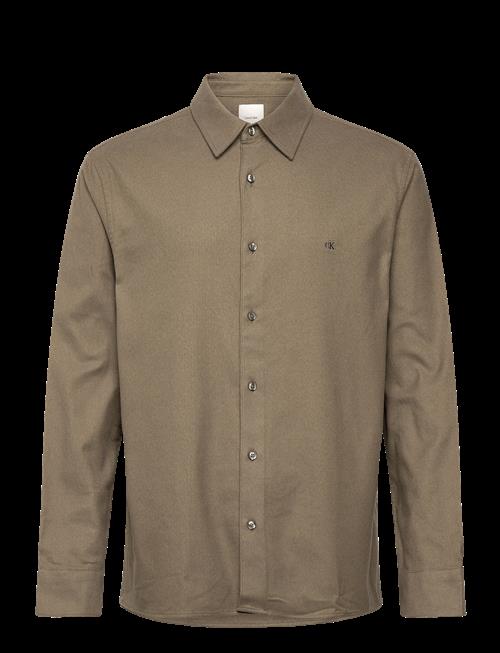 Calvin Klein | Ls Melange Flannel Easy Shirt | XL
