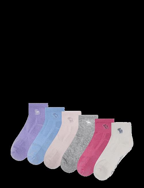 Abercrombie Kids | 6Q-6Pk Quarter Sock | 37.5-40