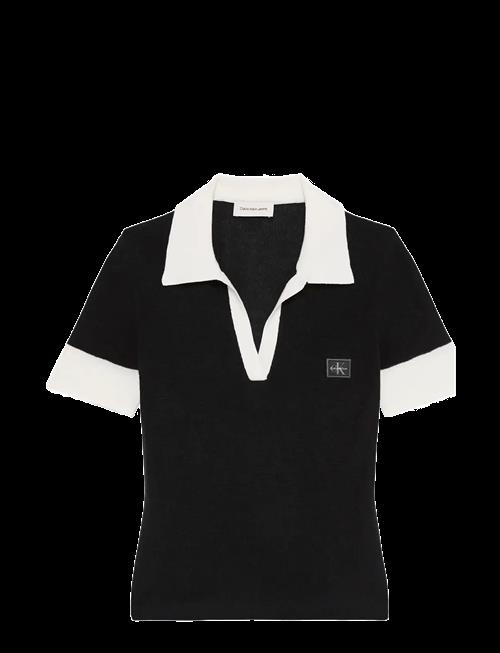 Calvin Klein Jeans | Woven Label Ss Polo | L