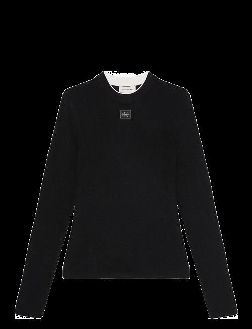 Calvin Klein Jeans | Woven Label Ls Crew Neck | XXS