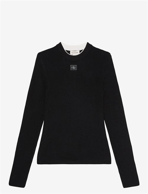 Calvin Klein Jeans | Woven Label Ls Crew Neck | M