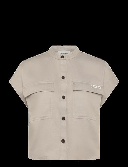 Calvin Klein Jeans | Faux Denim Ss Relaxed Blouse | S