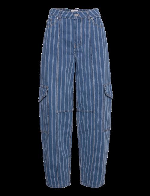 GANNI | Light Stripe Denim Cargo Pants | 30