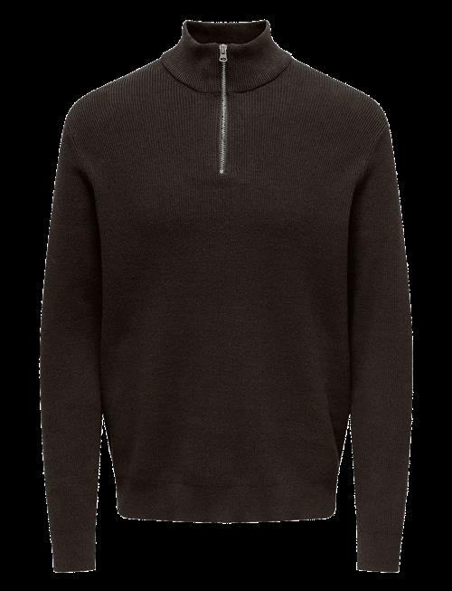 ONLY & SONS | Onsphil Reg 12 Struc Half Zip Knit Noos | XL