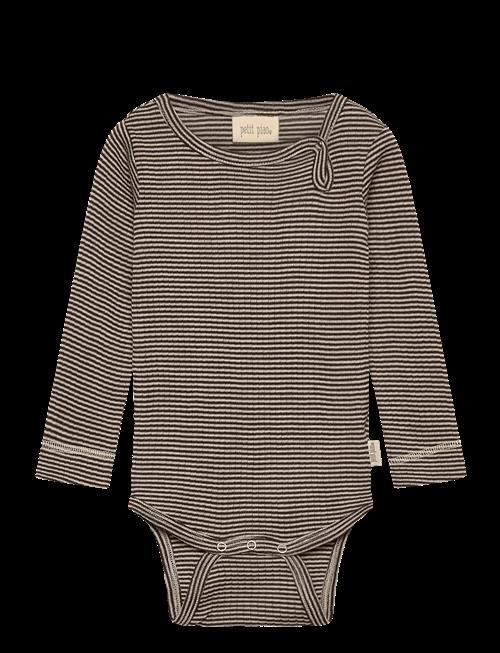 Petit Piao | Ppdante Body L/S Merino Wool Stripe | 92