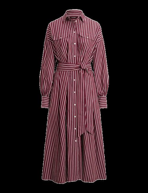 Lauren Ralph Lauren | Striped Belted Broadcloth Shirtdress | 38