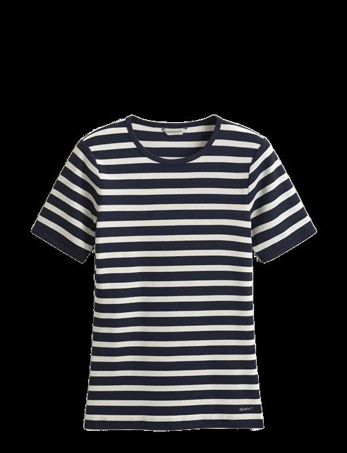 Gant | Striped Ribbed Ss T-Shirt | XL