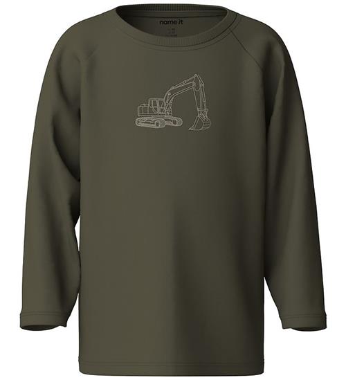 Name It Bluse - NmmVaglan - Olive Night/Excavator