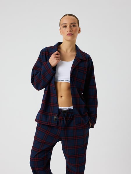 Björn Borg Core Flannel Pyjama Shirt Marineblå, L