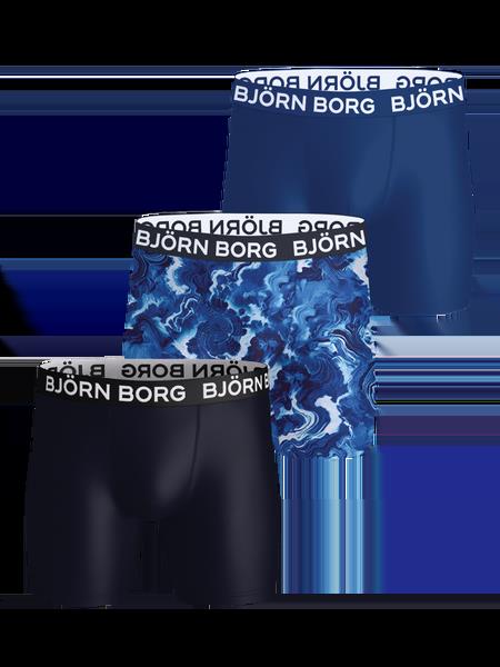 Björn Borg Sports Microfiber Boxers 3-pack Blå, XS