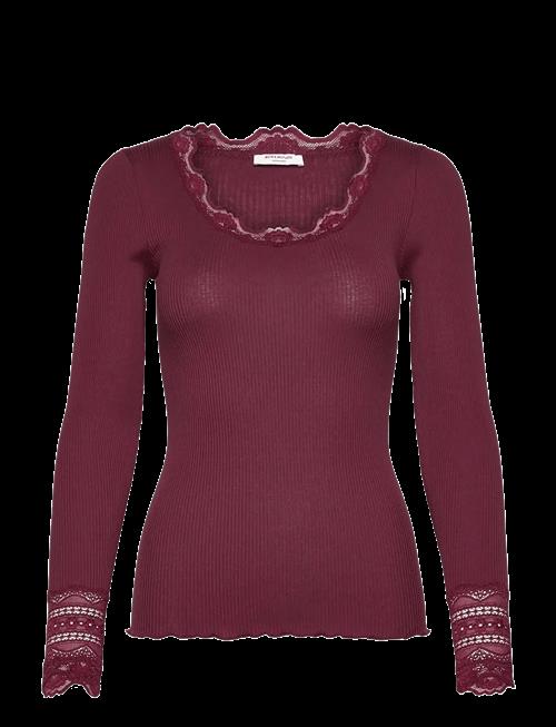 Rosemunde | Rwbenita Silk Ls O-Neck Lace T-Shir | XS