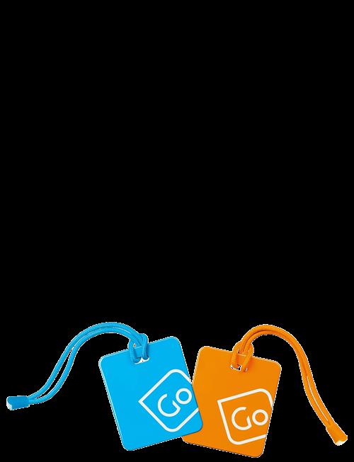 Go Travel | Luggage Tags Twin Pack | ONE SIZE
