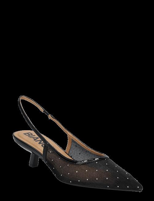 Bianco | Biakristin Kitten Heel Slingback Mesh | 39