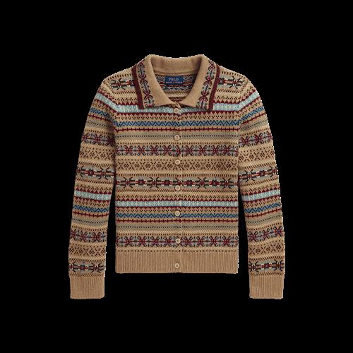 Ralph Lauren Cardigan Warm Brown Heather Multi  Warm Brown Heather Multi M  Brun  M  Piger