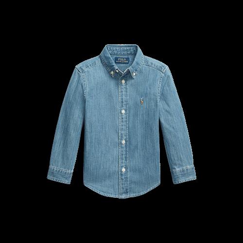 Ralph Lauren Langærmet Denim-polo Dark Blue  Dark Blue 2 Y  Blå  2 år  Drenge
