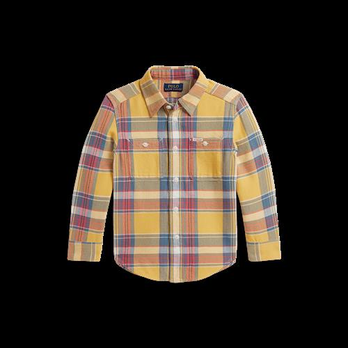 Ralph Lauren Polo Med Lange Ærmer Dusty Blue Red Multi  Dusty Blue Red Multi 5 Y  Rød  5 år  Drenge
