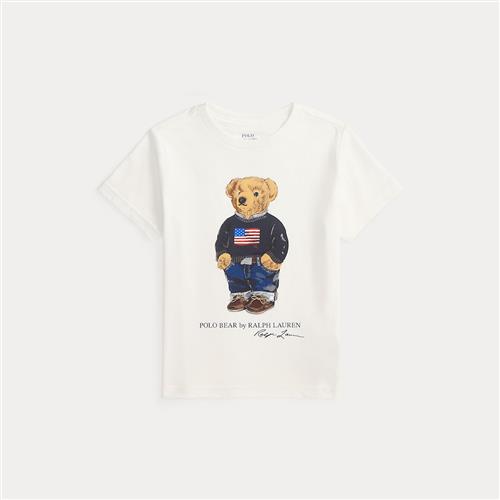 Ralph Lauren Knit  T-Shirt White Core Bear 5 Y  Hvid  5 år  Drenge