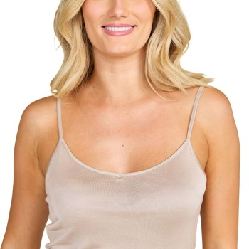 Damella Jolene Basic Silk Camisole Nougat silke Small Dame