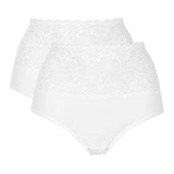 Damella Trusser 2P Lace Maxi Briefs Hvid bomuld Large Dame