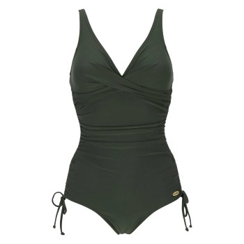 Damella Luna Padded Swimsuit Mørkgrøn  44 Dame