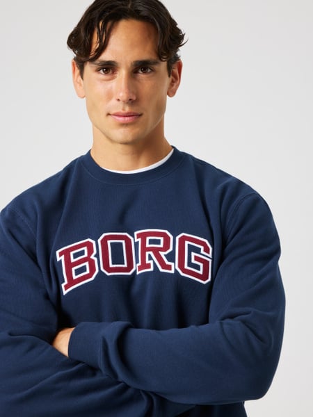 Björn Borg Borg Classic Print Sweatshirt Marineblå, XXL