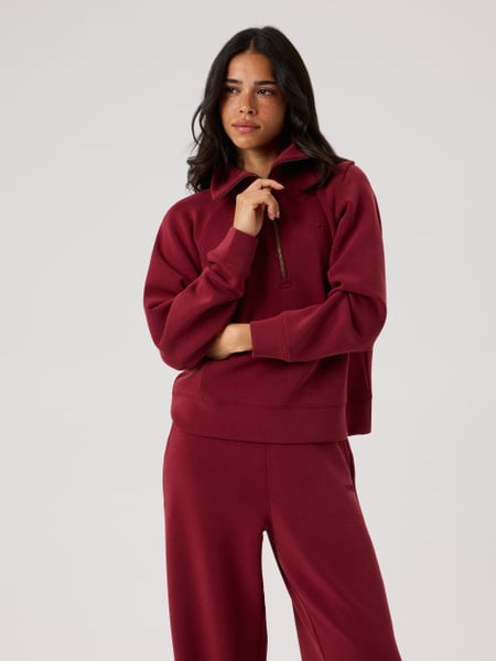 Björn Borg Studio Soft Halfzip Sweatshirt Rød, M
