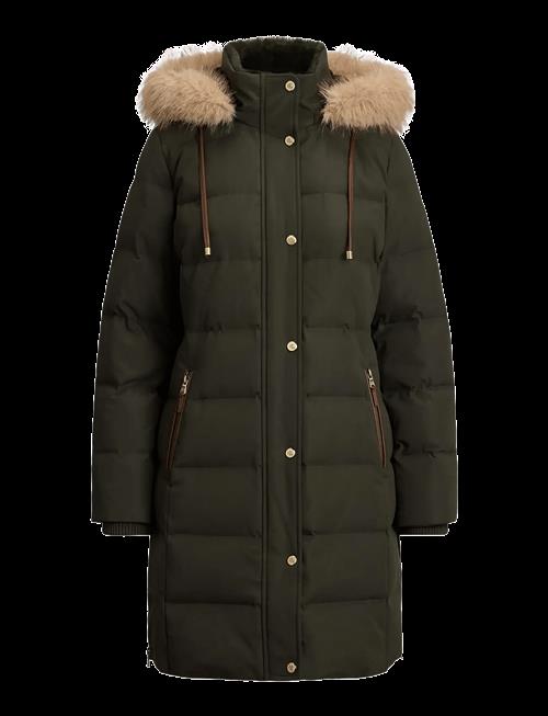Lauren Ralph Lauren | Faux-Fur-Trim Hooded Down Coat | M