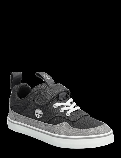 Timberland | Stone Jump Low Hook & Loop Sneaker Dark Grey Canvas | 31