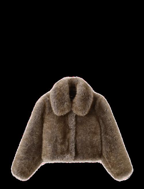 Mango | Faux-Fur Cropped Jacket | M