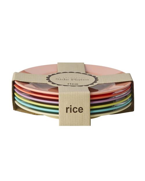 RICE 6-pak Sidetallerkener Glory Days Colors  Glory Days Colors One Size  Blå  One Size  unisex