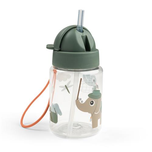Done by Deer Straw Bottle Tiny Trails Green 280 Ml Green One Size  Grøn  One Size  unisex
