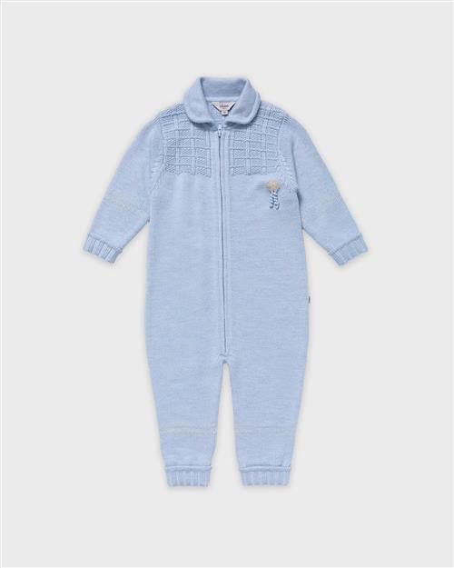 Lillelam Babysuit Classic Sky Blue Sky Blue 68 cm Uld Blå  68 cm  Drenge