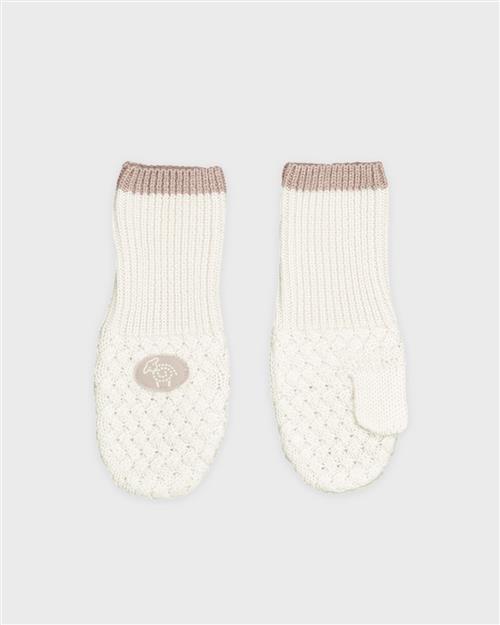 Lillelam Mittens Classic White White 74/80 cm Uld Hvid  74/80 cm  unisex