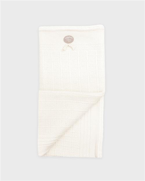 Lillelam Blanket Classic White White One Size Uld Hvid  One Size  unisex