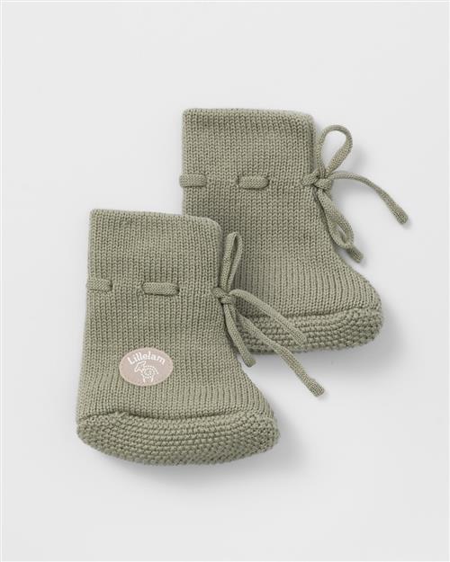 Lillelam Baby Booties Classic Rosemary Rosemary 62/68 cm Uld Grøn  62/68 cm  unisex
