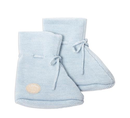 Lillelam Baby Booties Classic Sky Blue Sky Blue 62/68 cm Uld Blå  62/68 cm  Drenge