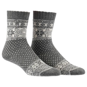 Damella Strømper Wool Socks With Pattern Hvid/Grå Str 35/38 Dame