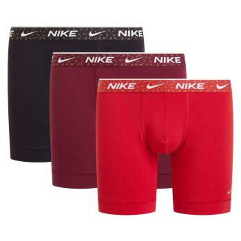Nike 3P Essentials Cotton Stretch Boxer Brief Rød bomuld 2XL Herre