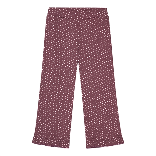 Birkholm Brede Rib Bukser Bordeaux Lilla & Prikker