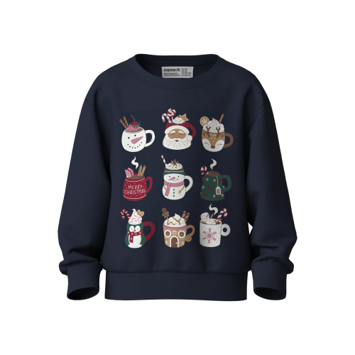 NAME IT Sweatshirt Vertrud  Navy Blazer Xmas