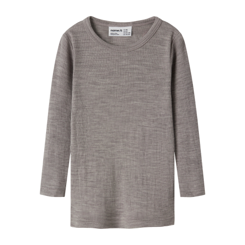 NAME IT Uld Rib Bluse Wax Satellite