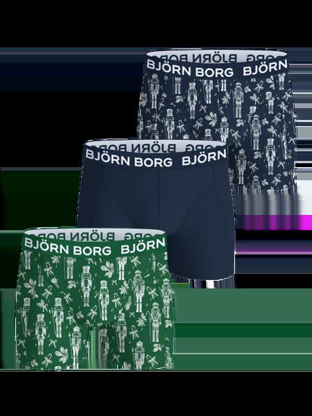 Björn Borg Cotton Stretch Boxers 3-pack Grøn, XL
