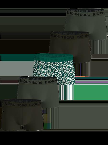 Björn Borg Cotton Stretch Trunks 5-pack Grøn, L