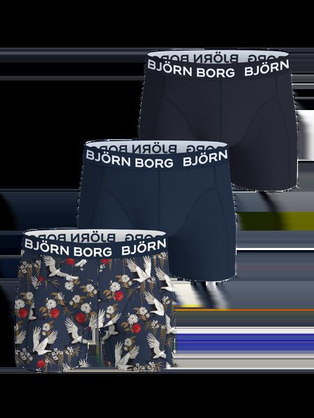 Björn Borg Cotton Stretch Boxers 3-pack Sort, XL