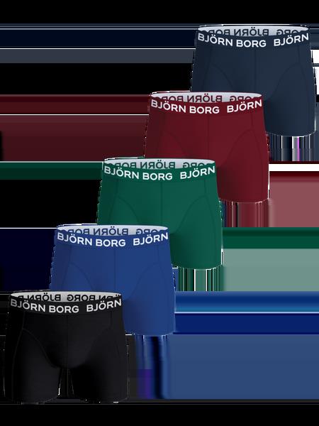 Björn Borg Cotton Stretch Boxers 5-pack Sort, XL