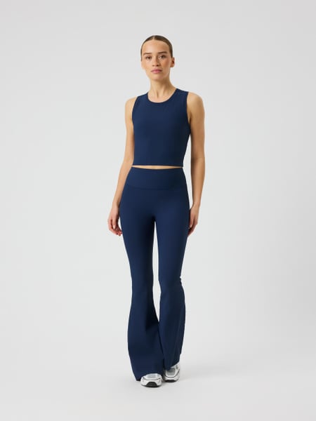 Björn Borg Studio Ribbed Flare Tights Regular Blå, L