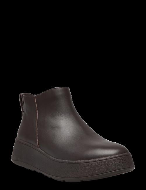 FitFlop | F-Mode Leather Flatform Zip Ankle Boots | 42