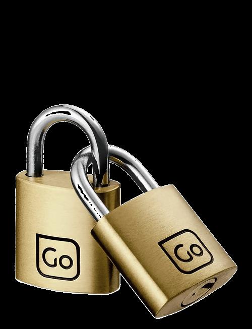 Go Travel | Brass Padlocks Twin Packs | ONE SIZE