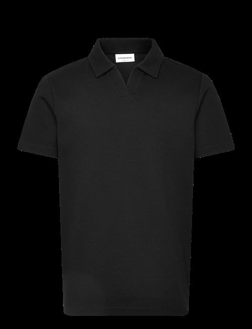 Lindbergh | Waffle Polo Split Neck | M